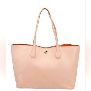 Tory Burch Large Pebble Leather her Tote in Blush Pink